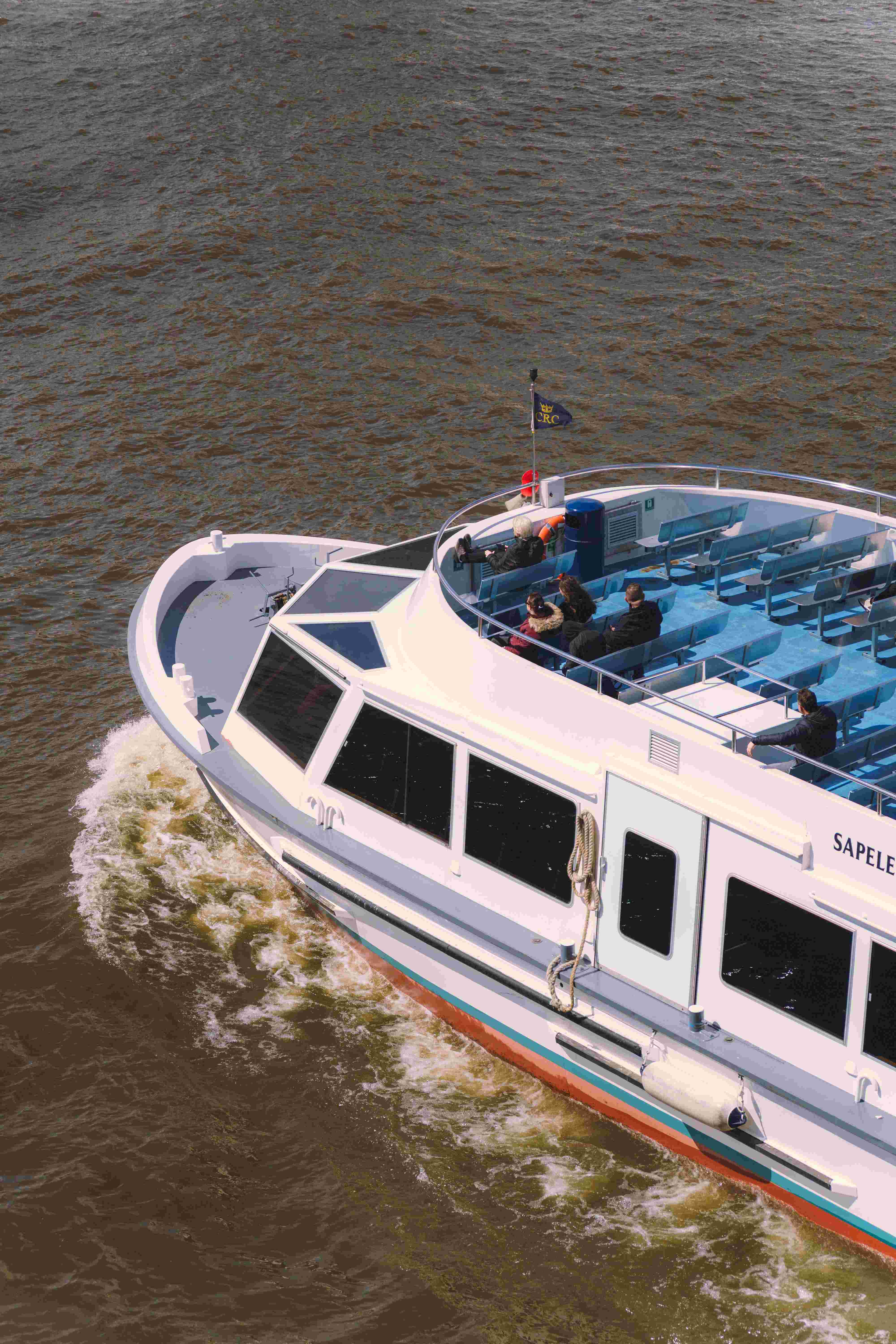 Tourists On Thames Boat